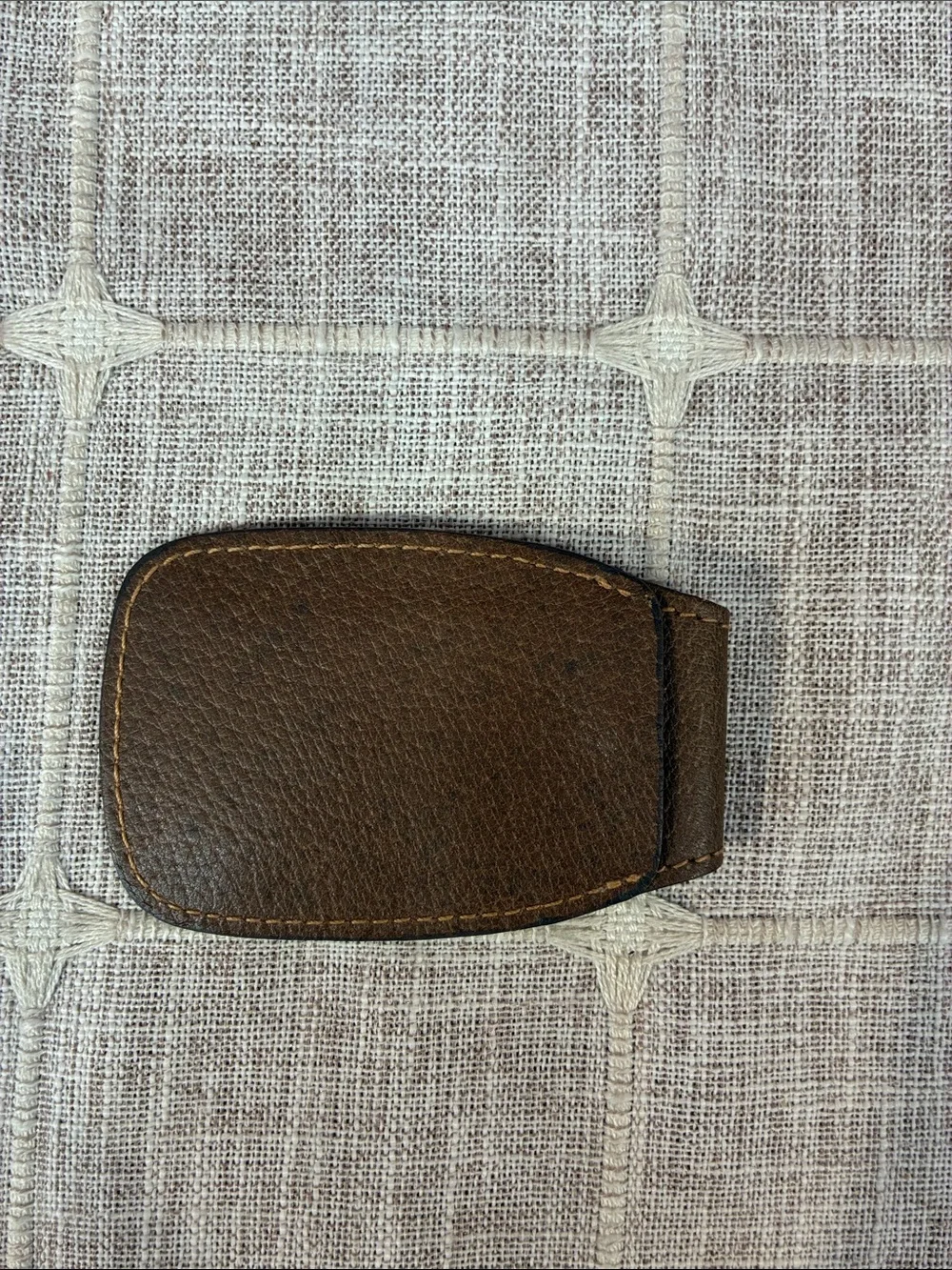 Gucci Brown Leather Key & Card Holder with Gold Snap